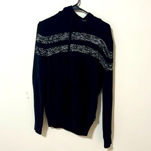 Black hoodie striped white size M